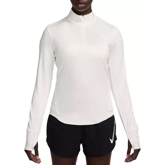 Nike Women's White Swift Dri-Fit UV 1/4-Zip Running Athletic Golf Pullover NWTs - Picture 1 of 13